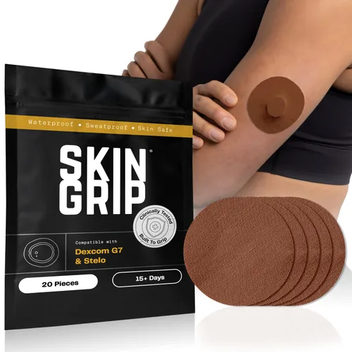 Vista 13 de Skin Grip Parches adhesivos para Dexcom G7 y Stelo CGM – Cubierta impermeable y resistente al sudor para sensor de monitor continuo de glucosa, se