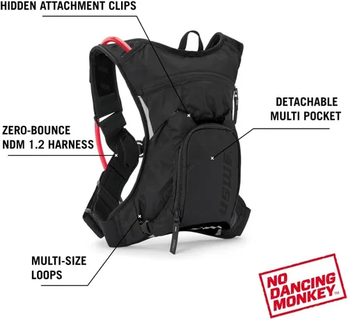 Vista 5 de USWE MTB Hydro Paquete de Hidratación con Bolsa de Agua - Mochila de Hidratación para Ciclismo, Bicicleta de Montaña, E-MTB y Paseo en Gravel