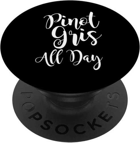 Vista 6 de Pinot Gris All Day - Cute Wine Lovers Gift for Women PopSockets MagSafe PopGrip for iPhone