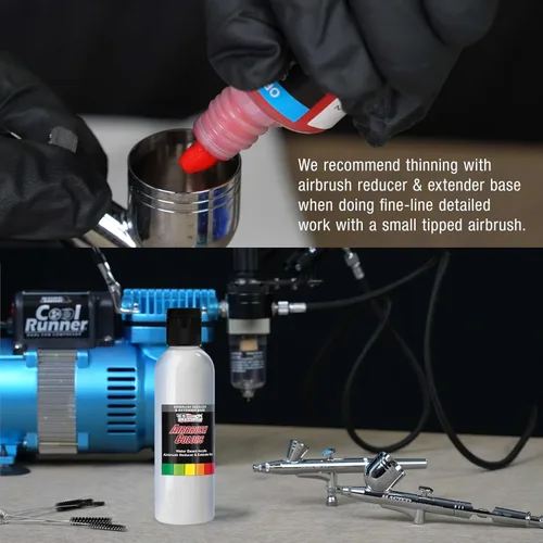 Vista 5 de U.S. Art Supply Base reductora y extensora para aerógrafo de 4 onzas para pinturas acrílicas, diluyente de pintura para aerógrafo, reduce