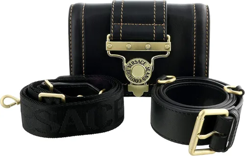 Vista 2 de Versace Jeans Couture Bolso de hombro con hebilla de medallón estructurado negro para mujer, Negro -, Ee1vvbbs4e71493e899