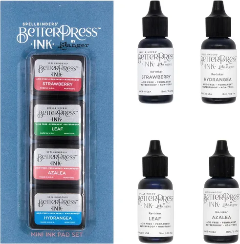 Vista 10 de Spellbinders BetterPress - Paquete de bloc de tinta y reinkers (Desert Sunset)
