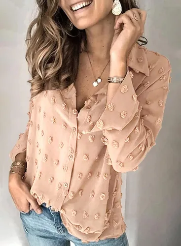 Vista 4 de Astylish Blusa casual con botones para mujer