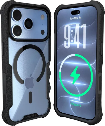Vista 118 de Smartish Funda MagSafe, Gripzilla, agarre resistente, negro para iPhone 12 traje de noche negro