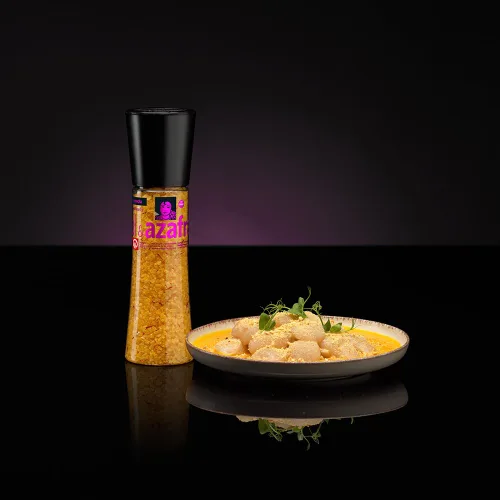 Vista 3 de Carmencita. Sal marina mediterránea con azafrán. Molinillo gigante. 360g (12.70oz)