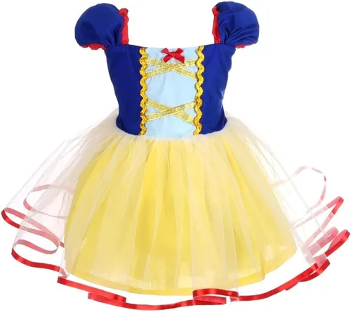 Vista 6 de Lito Angels Disfraz de princesa de tul para niñas pequeñas, disfraz de cuento de hadas de Navidad, fiesta de Halloween con accesorios Azul
