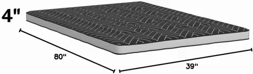 Vista 2 de MAXYOYO Colchón de futón, colchón japonés de piso plegable para dormir Negro(Black Geometry)