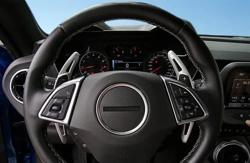 Vista 3 de Kadore Cubierta de extensión para Chevrolet Camaro 2016-2022, accesorios para volante, aleación de aluminio, 2 piezas