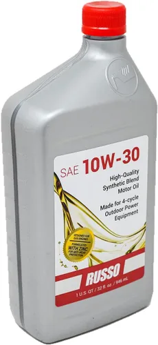 Vista 3 de 2PK Russo SAE 10W-30 Mezcla sintética de 4 ciclos aceite de motor de 32 onzas/1 cuarto de galón