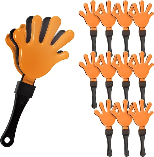 Vista 15 de Windy City Novelties Paquete de 12 mini pinzas de mano de 7 pulgadas, ruidosos de plástico para juegos deportivos, rallyes de pep, portones traseros