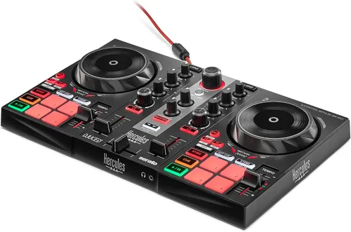 Vista 2 de Hercules DJControl Inpulse 200 MK2 - Controlador compacto para DJ con guías de luz LED, funciones mejoradas y compatibilidad con el software DJUCED