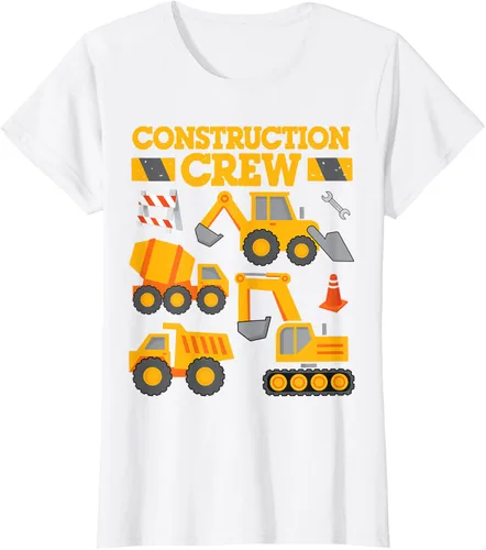 Vista 24 de Construction Crew Worker Excavator - Camiseta para niños y niñas Negro