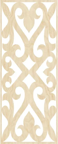Vista 2 de Keene Paneles de pared decorativos de madera con calado, 9 3/8 pulgadas de ancho x 24 3/8 pulgadas de alto x 1/4 de alto, abedul Birch