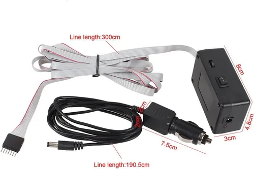 Vista 3 de 35.4x9.8 in coche ritmo de música LED flash luz, JackSuper auto vehículo activado por sonido sensor ecualizador lámpara pegatinas