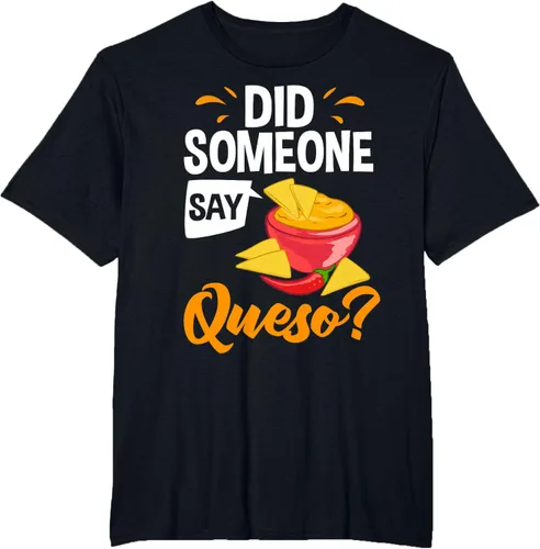 Vista 36 de Queso Dip Camiseta Chile con Queso Salsa Mexican Chips Chile con Queso, Negro