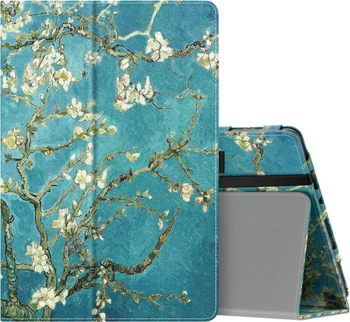 Vista 32 de MoKo - Funda para tablet Kindle Fire HD 10 y 10 Plus (11.ª generación, versión 2021), diseño delgado y plegable con función de encendido y apagado