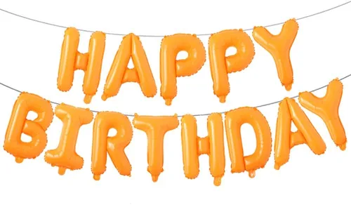 Vista 4 de Globos de cumpleaños con texto en inglés «Happy Birthday», de papel de aluminio para decoración (idioma español no garantizado), Azul Start