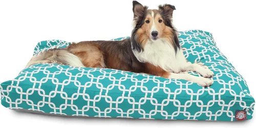 Vista 17 de Majestic Pet Cama para perro de espuma viscoelástica triturada, pequeña con funda extraíble lavable, cama ortopédica rectangular para perros, cama
