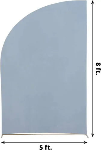 Vista 82 de Efavormart - Juego de 4 fundas de elastano beige para arco de media luna, fundas de telón de fondo Chiara de 2.5 pies a 7 pies para escenarios
