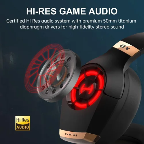 Vista 2 de Edifier Hecate GX - Auriculares para juegos de alta resolución para PS4PS5PCSwitchXbox Gamepad - USBType-C0.138 in Auriculares con cable