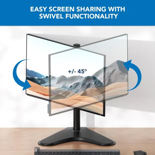Vista 5 de Mount-It! Soporte de monitor para escritorio, soporte de monitor individual independiente para pantallas de 21.5 a 32 pulgadas, soporte VESA