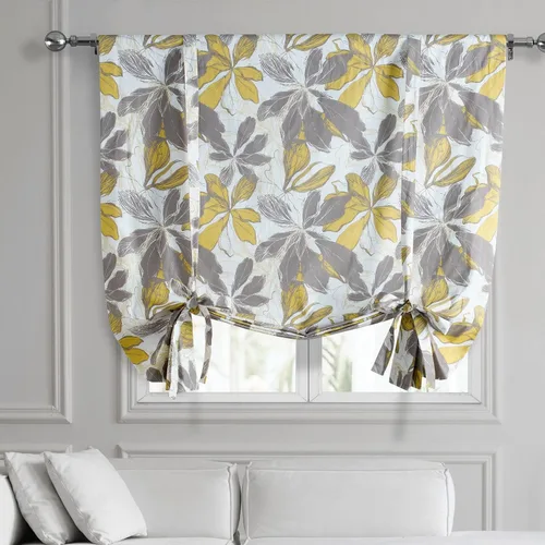 Vista 23 de HPD Half Price Drapes PRCT-TUD211A-63 - Cortinas de algodón estampado para oscurecer la habitación, cortina enrollable de globo para sala de estar