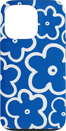 Vista 10 de Funda floral azul y blanca con diseño de flores silvestres para iPhone 16