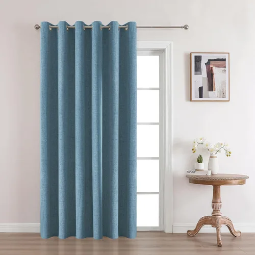 Vista 48 de Joydeco Cortinas opacas de 72 pulgadas de largo, 2 paneles burg, cortinas de oscurecimiento de habitación para dormitorio, cortinas térmicas Negro