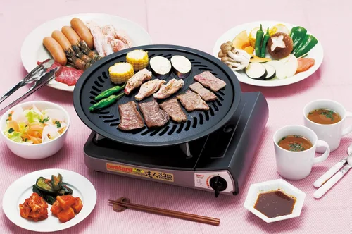 Vista 3 de Iwatani Cb-P-YPL Korean Cookware Korean BBQ Stove Top Grill Pan