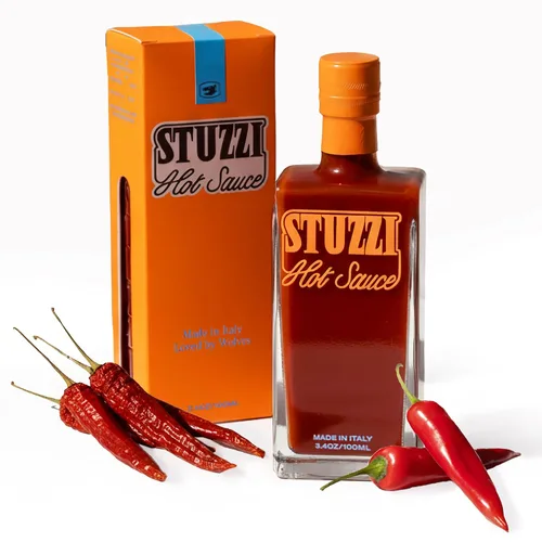 Vista 9 de Stuzzi Premium Hot Sauce – Italian Craft Sauce with Dried Calabrian & Fresh Cayenne Peppers 3 Pack (3.4 oz) – All-Natural, Vegan, Gluten-Free