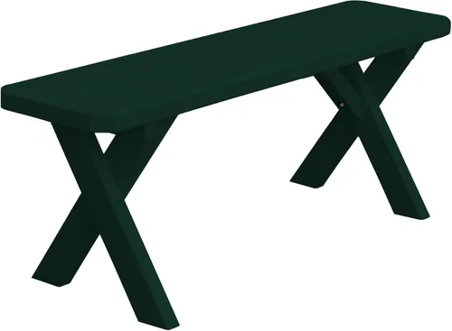Vista 73 de Furniture Barn USA Pine - Banco cruzado de 2 pies, color negro