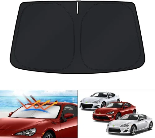 Vista 124 de KUST Parasol para parabrisas para BMW X1 F48 2016, 2017, 2018, 2019, 2020, 2021, 2022, accesorios de ajuste personalizado, parasol plegable