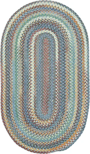 Vista 11 de Capel American Heritage Barn Blue Alfombra Trenzada de Cesta de 0' 12" Azul granero