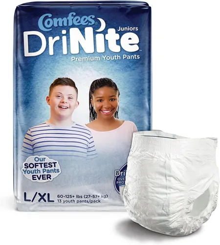 Vista 2 de Comfees DriNite Juniors Youth - Ropa interior absorbente L/XL de 60 a 125 libras. CMF-YLXL, 13