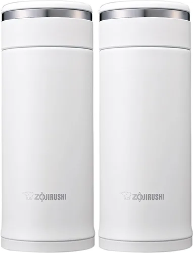 Vista 7 de Zojirushi SM-JE36-RC - Botella de agua con tornillo, taza de acero inoxidable, 12.2 onzas líquidas (0.36 L), color rojo transparente