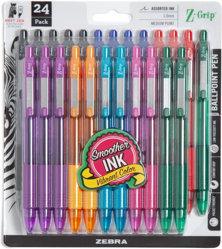 Vista 14 de Bolígrafo Zebra Pen Z-Grip retráctil, punta media, 1.0 mm, varios colores - 5