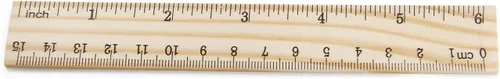 Vista 6 de Utoolmart 2 reglas rectas de madera, regla de escala de doble cara de 6 pulgadas, herramienta de medición para ingeniería, arquitecto de oficina