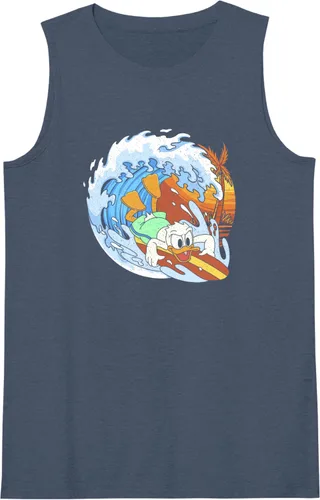Vista 4 de Disney Camiseta sin mangas de Mickey and Friends Donald Duck Surfing, Negro, S