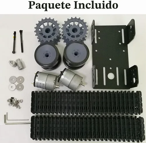 Vista 6 de SmaringWing Kit profesional de plataforma de coche con 2 motores de CC de alto par, modelo eduaccional Caterpillar Robotic Crawler Sciences