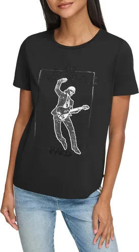 Vista 5 de Karl Lagerfeld Paris Women's Logo Tee Top