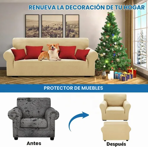 Vista 4 de XINEAGE Fundas elásticas nuevas para sillón 2025, 1 pieza, protector para silla de sala de estar, funda gruesa y suave con parte inferior elástica