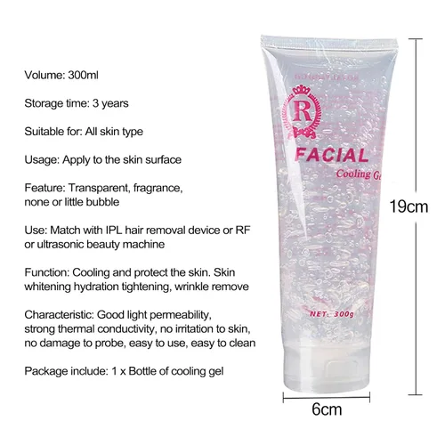 Vista 4 de Uso de gel de enfriamiento con dispositivo de depilación láser y máquina facial de radiofrecuencia RF para mujeres y hombres 300ML