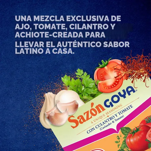 Vista 6 de Goya Foods Sazón condimento con cilantro y tomate, 1.41 onzas (paquete de 36)