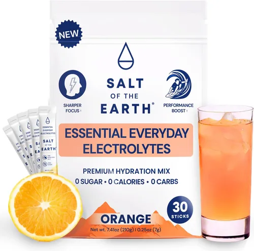 Vista 18 de Salt of the Earth Electrolito de alta calidad sin azúcar – Hecho con sal rosa del Himalaya – Paquetes de polvo de hidratación Ingredientes premium