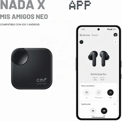 Vista 7 de CMF BY NOTHING Buds Neo, auriculares inalámbricos verdaderos, tiempo de Negro