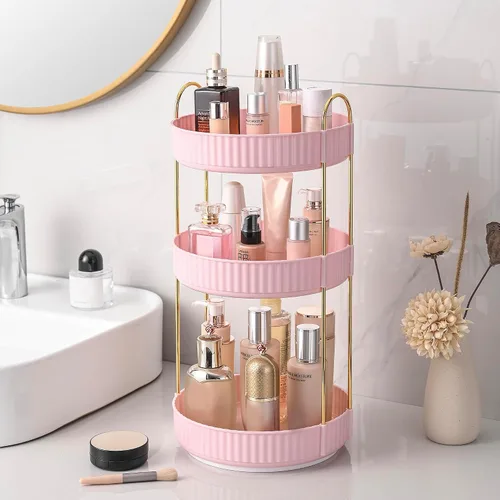 Vista 22 de Aveniee Organizador de maquillaje giratorio de 360 grados para tocador, organizadores de baño mejorados para perfume y cuidado de la piel
