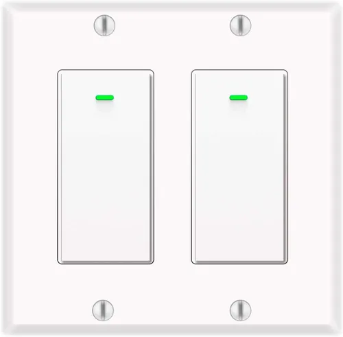 Vista 8 de Interruptor inteligente, interruptor de luz inteligente WiFi compatible con Amazon Alexa y Google Home, necesita cable neutro, con control remoto
