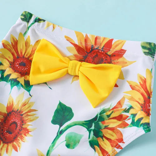 Vista 4 de Traje de baño de bikini para bebé niña, con borlas florales, sandía, piña, lazo, traje de baño para niños pequeños, conjunto de traje de baño