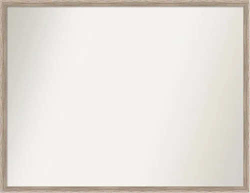 Vista 33 de Amanti Art Espejo de baño blanco para sobre el fregadero, 24 x 27 pulgadas, espejo de tocador rectangular con cuña de madera dura, marco de madera