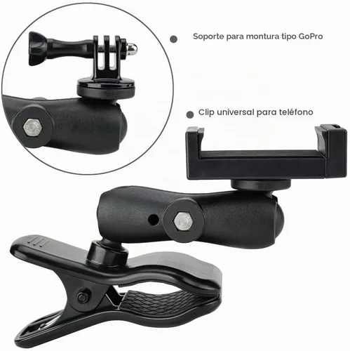 Vista 2 de Soporte para teléfono de guitarra, soporte de cámara de acción para guitarra